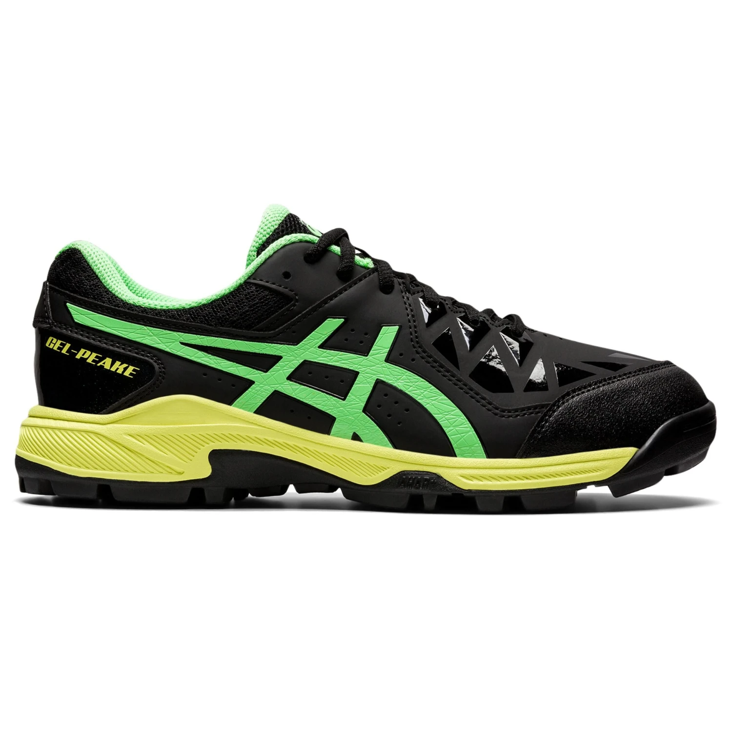 Asics Gel-Peake 1113A023 Hockeyschoenen Heren Blackbright Lime 3 Asics Gel-Peake 1113A023 Hockeyschoenen Heren Blackbright Lime