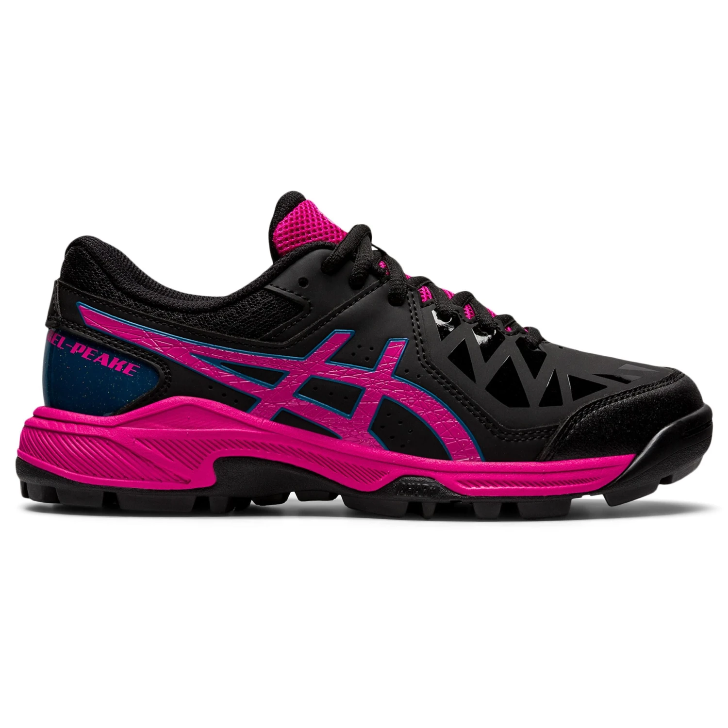 Asics Gel-Peake GS 1114A0165 Hockeyschoenen Juniorblack Pink Rave 3 Asics Gel-Peake GS 1114A0165 Hockeyschoenen Juniorblack Pink Rave