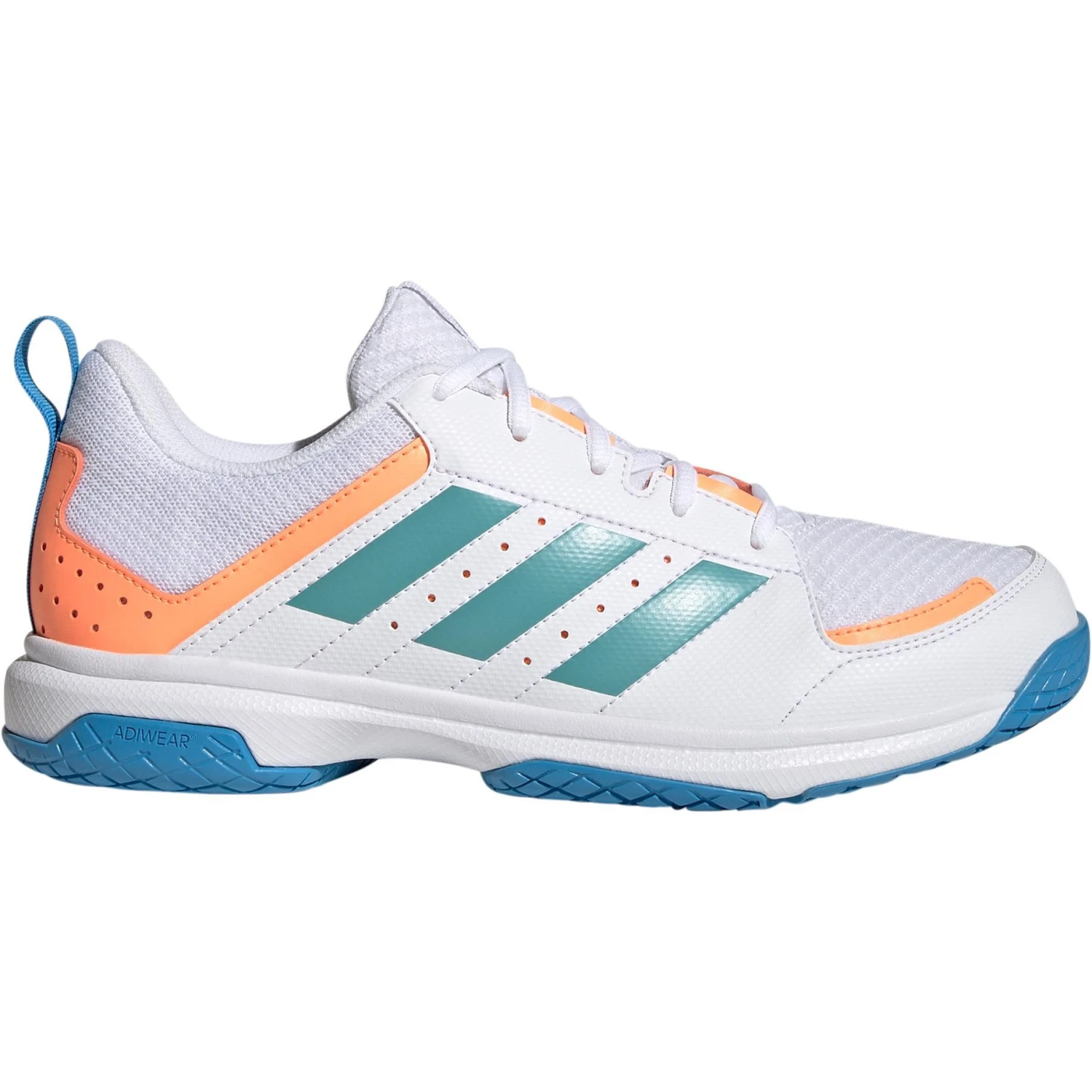 Adidas Ligra 7 Indoor GX1262 Hockeyschoenen Dames Cloudwhite Beam Orange 3 Adidas Ligra 7 Indoor GX1262 Hockeyschoenen Dames Cloudwhite Beam Orange