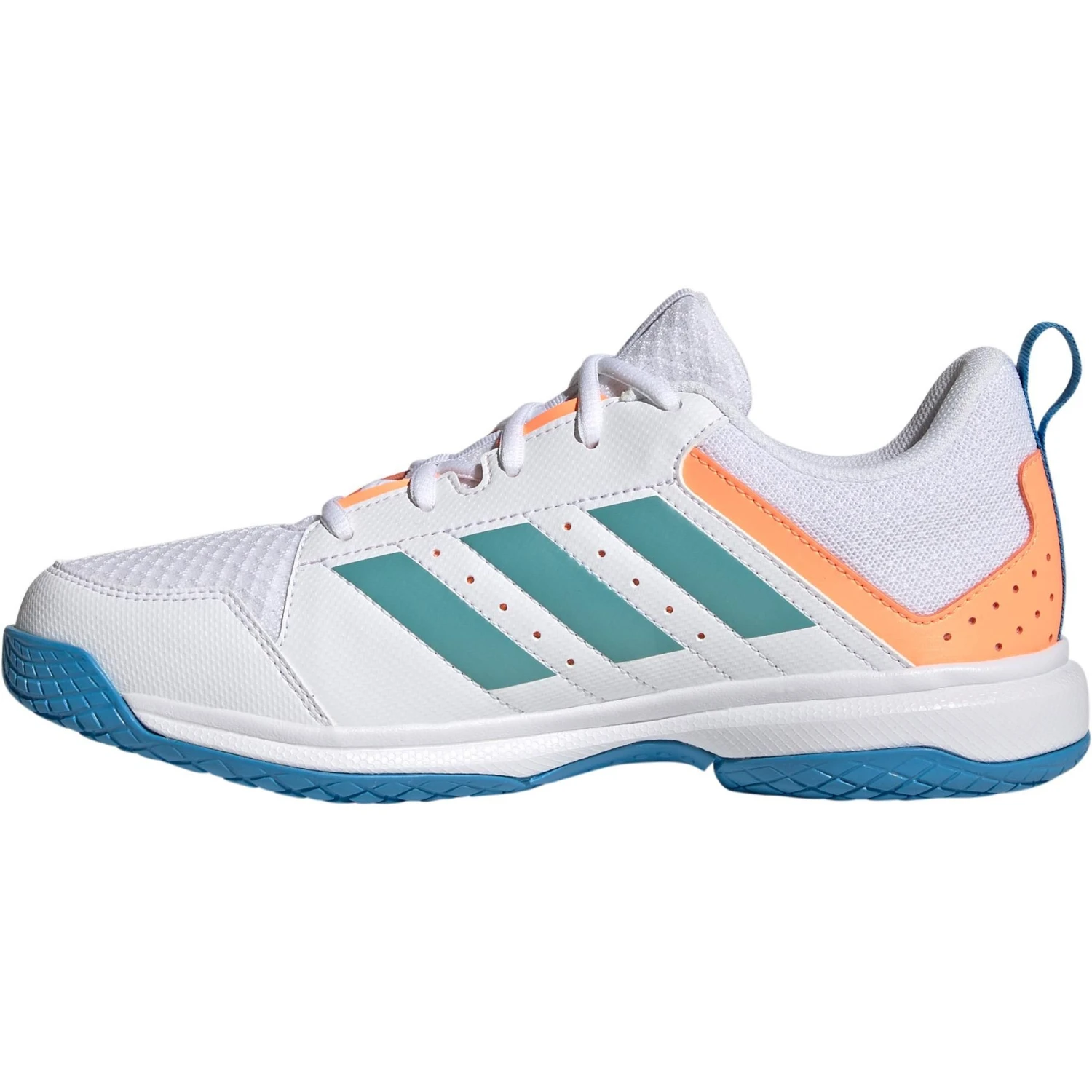 Adidas Ligra 7 Indoor GX1262 Hockeyschoenen Dames Cloudwhite Beam Orange 4 Adidas Ligra 7 Indoor GX1262 Hockeyschoenen Dames Cloudwhite Beam Orange - Afbeelding 2
