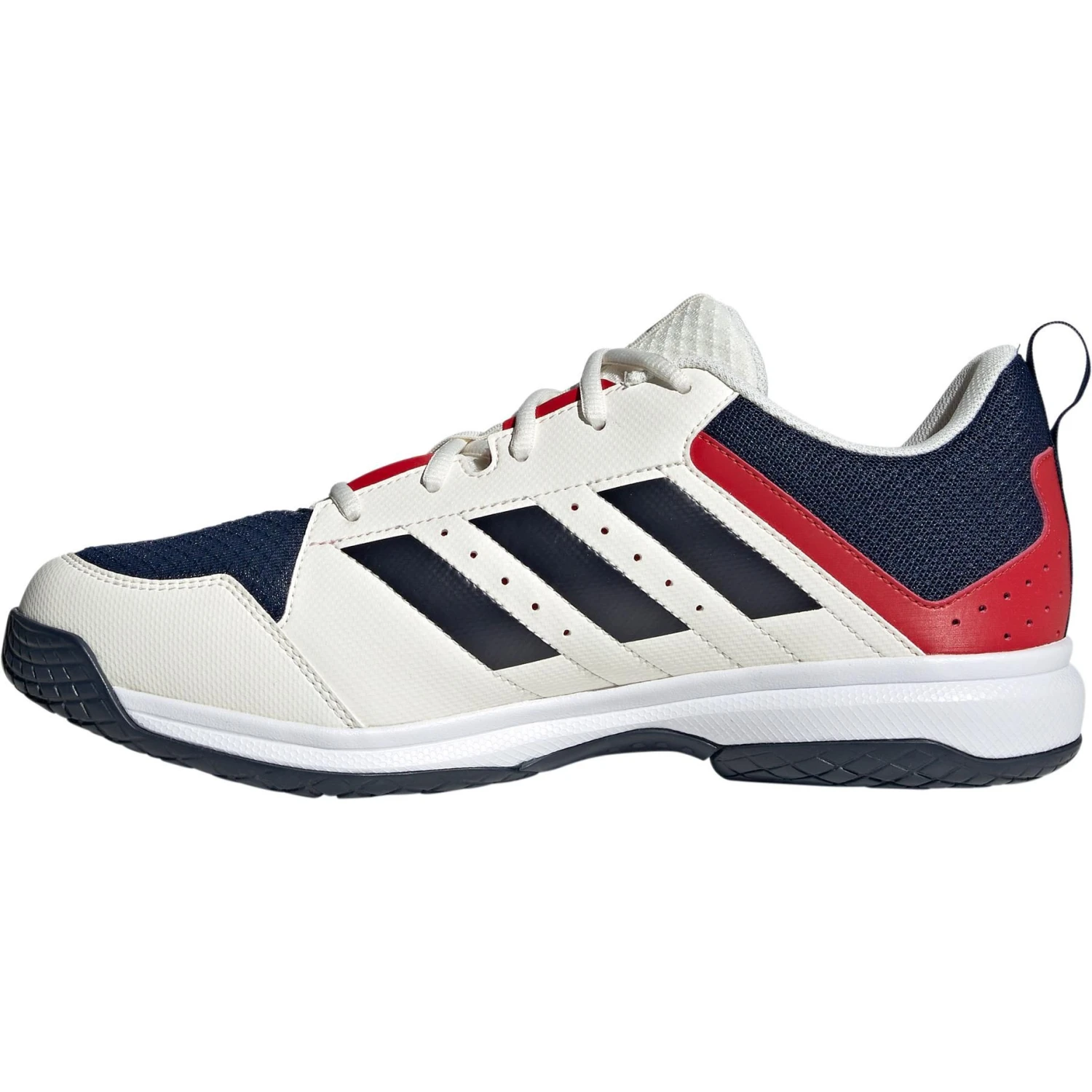 Adidas Ligra 7 Indoor GX3753 Hockeyschoenen Heren Offwhite Team Navy Team Collegiate Red 4 Adidas Ligra 7 Indoor GX3753 Hockeyschoenen Heren Offwhite Team Navy Team Collegiate Red - Afbeelding 2