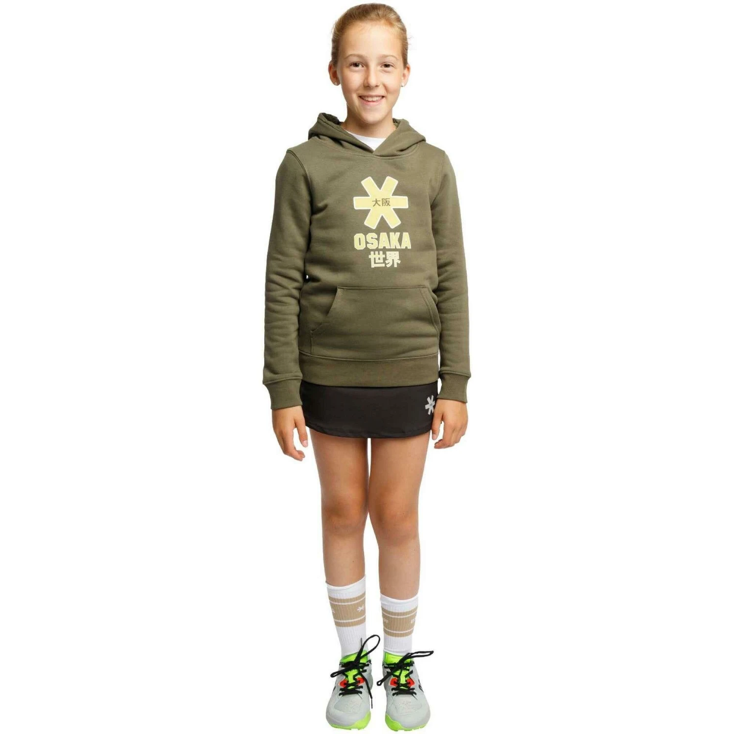 Osaka Classic Logo Hooded Hockeytrui Junior Khaki 3 Osaka Classic Logo Hooded Hockeytrui Junior Khaki