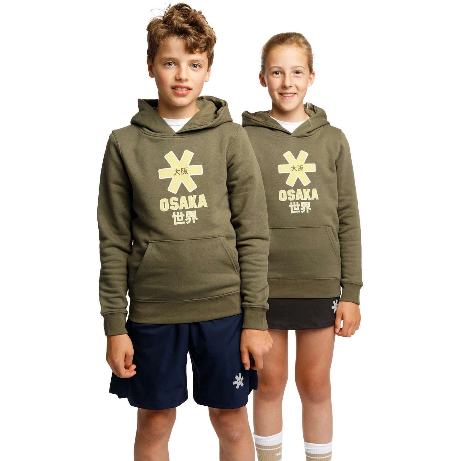 Osaka Classic Logo Hooded Hockeytrui Junior Khaki 4 Osaka Classic Logo Hooded Hockeytrui Junior Khaki - Afbeelding 2